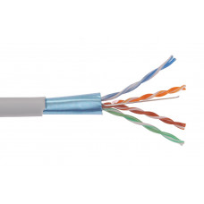 Кабель связи витая пара F/UTP, кат.5E 4x2х24AWG solid, LSZH, 305м, серый | LC1-C5E04-321 | ITK