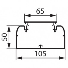 Кабель-канал с гибкой крышкой 105x50 - белый, Legrand DLP (1м)