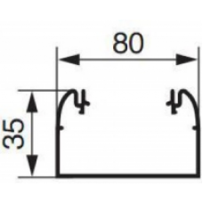 Кабель-канал 35x80(без крышки) - белый, Legrand DLP (1м)